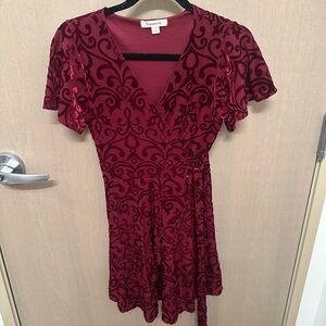 Red velvet Francesca’s dress